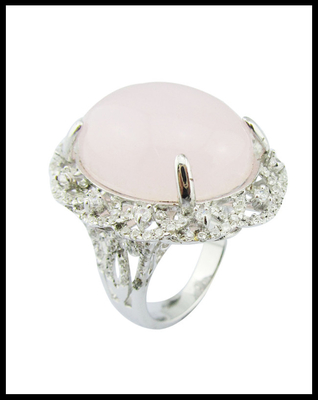 Handwerk 925 Zilveren Rozenkwarts Ringen Met 5~8g Zilveren Gewicht Dubbele Doeleinden Ring Sterling Zilveren Bloemen Ring Uniek