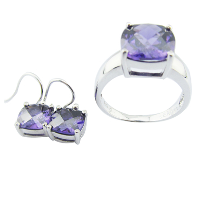 Rhodium geplateerd Sterling zilveren sieraden met klassieke stijl details