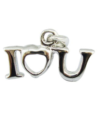 Ik hou van je hanger glinsterend Sterling zilver A Z alfabet hanger sieraden Liefdesverhaal Iced out hanger