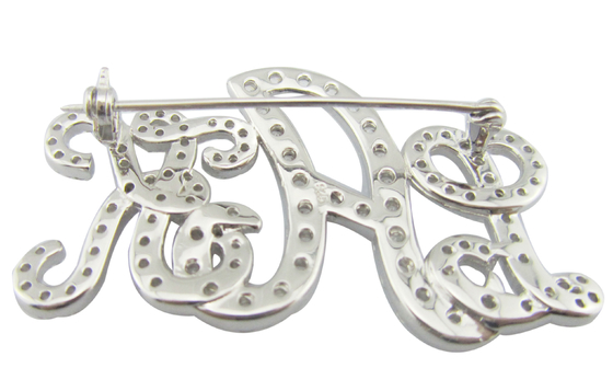 925 zilveren CZ broche met ingewikkelde gravures Voor formele gelegenheden Iemand speciaal Sterling zilveren broche