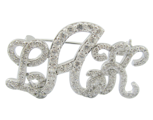 925 zilveren CZ broche met ingewikkelde gravures Voor formele gelegenheden Iemand speciaal Sterling zilveren broche