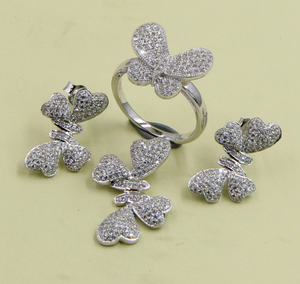 925 Sterling zilver stud oorbellen met kubische zirconia stenen knoop oorbellen stud knoop set feest jubileum cadeau voor liefde
