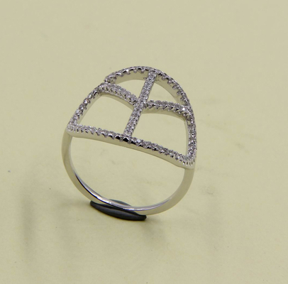 Sterling zilver rond gesneden kubische zirconia glinsterende ringen eenvoudige zilveren ringen vrede ring stapel ring zilveren stapel ring