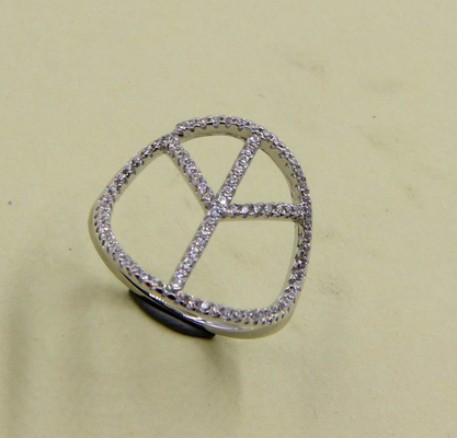 Sterling zilver rond gesneden kubische zirconia glinsterende ringen eenvoudige zilveren ringen vrede ring stapel ring zilveren stapel ring