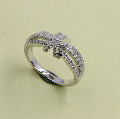 Knot Ronde / Ovale / Marquise AAA kwaliteit Kubische Zirconia jongens 925 Sterling zilver trouwring Ring Zilveren stapelbare ringen