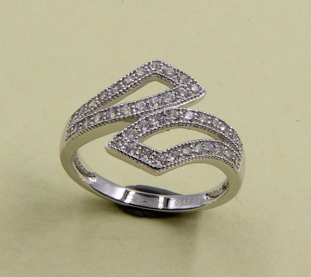 AAA Cubic Zirconia Rings In 925 Sterling Zilver Zilver Diamanten Ringen 925 Sterling Dames Zilver Ringen Zilveren Boog Ring