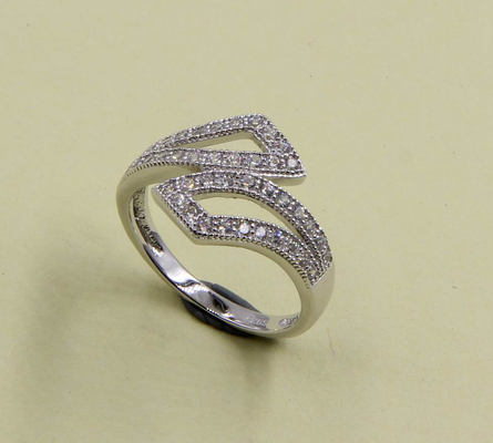 AAA Cubic Zirconia Rings In 925 Sterling Zilver Zilver Diamanten Ringen 925 Sterling Dames Zilver Ringen Zilveren Boog Ring