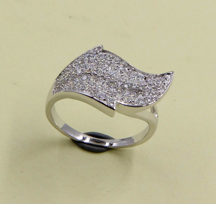925 Zilveren bezel bruiloft blad ontwerp ring met sprankelende CZ Solitaire And Pave eeuwigheid band Sterling zilveren diamant