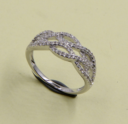 Pave Prong Hartvormige trouwring Ring 925 Zilveren CZ Eternity Band Ringen Grootte 5-10 Sterling Zilveren Lepel Ringen