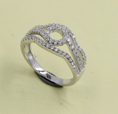 Sterling zilveren ringen Petite Prong Pave CZ Pear Heart Chevron Oval Ronde Boze Oog Sterling Zilveren Rozen Ring Sterling