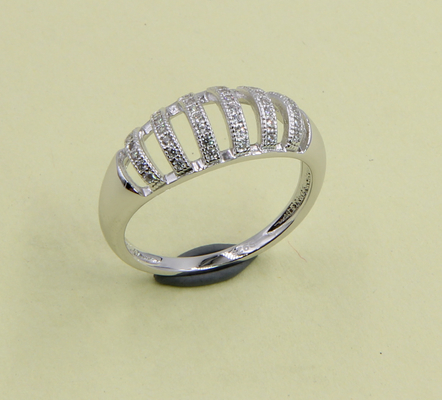 925 Sterling Zilver CZ Ringen Met Pave Instelling Ronde Marquise Ovale Hart Kubische Zirconia Gewone zilveren Ring Moderne
