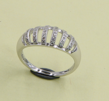 925 Sterling Zilver CZ Ringen Met Pave Instelling Ronde Marquise Ovale Hart Kubische Zirconia Gewone zilveren Ring Moderne
