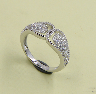 925 Sterling zilveren banden met kubuscircone edelstenen in hart en ovale vormen Sterling zilver kubuscircone ringen