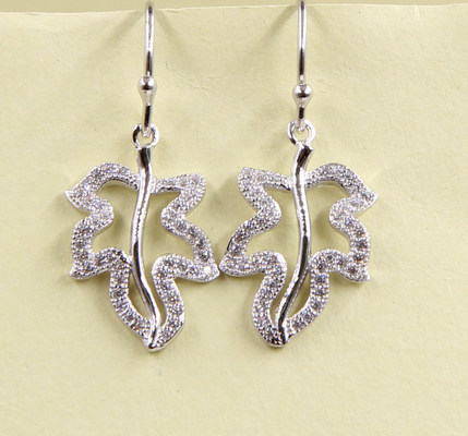 925 Sterling zilver vierblaadje klaver oorbellen met kubische zirconia stenen Dangle oorbel uniek CZ hoge kwaliteit