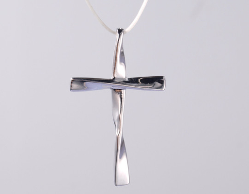 Glanzende holle wikkeling kruis religieuze CZ hanger voor dagelijks gebruik en zomervakanties overlappende kruis hanger