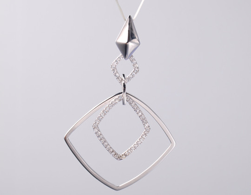 Teardrop Pear Drop Shape Geometrische collectie hanger met CZ stenen 925 Sterling zilver sieraden accessoire zilver