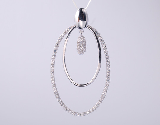 Teardrop Pear Drop Shape Geometrische collectie hanger met CZ stenen 925 Sterling zilver sieraden accessoire zilver