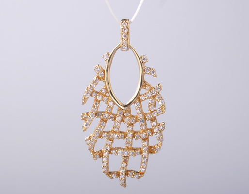 18K goud geometrische serie hanger Zirconia kruis halsketting 925 zilver CZ hanger