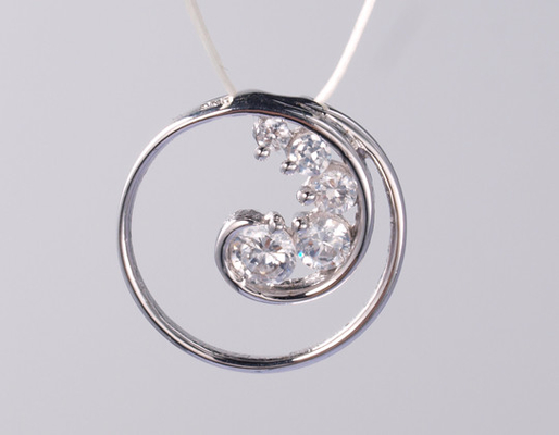 Infinity Hollow Circle 1,25 mm/1,5 mm Geometrische serie 925 Sterling zilver Zircon hanger met laser of gegraveerd logo