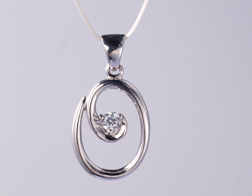 Uitgebreide traanperenvorm Geometrisch 925 Sterling zilver religieus hangertje met zirconstenen 925 zilver CZ hangertje
