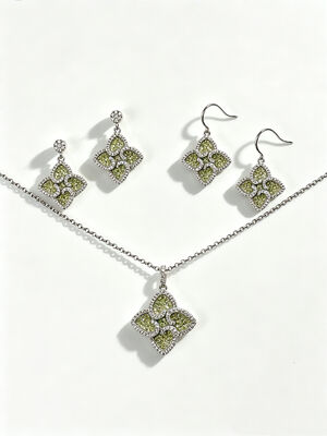 Beste voor het WK 2026 Lichtgewicht Prachtig Zilver 925 Juwelen Set met AAA Cubic Zirconia Teardrop Hangertjes Oorbellen en Ring voor bruiloft en cadeautjes, Champagne Kleurrijke Juwelen Set Same Colleciton
