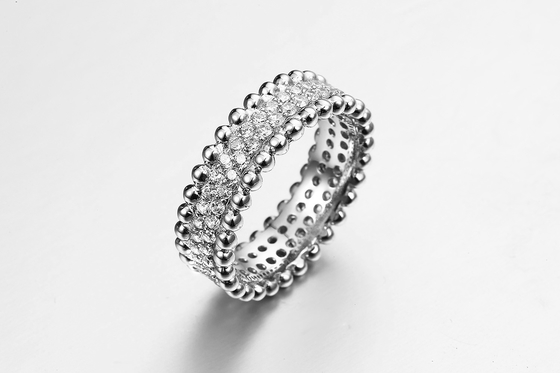 3.5mm 925 het Zirkoon van de de Verlovingsring4.15g Halo van CZ