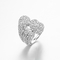 „Telesthesia“ de Gemiddelde Verlovingsring van 925 Ringenjuwelen van Sterling Silver CZ
