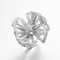 Aanwezige de Dag van „Lotus“ 925 Sterling Silver CZ Art Deco Rings Mother