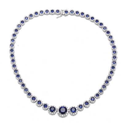 Luxe rubynesteen halsketting A-kwaliteit kubieke zirconia-juwelenhalsketting 925 sterling zilver sterling zilverhalsketting