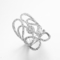 De „drievoudige Koele de Ringenboog van CZ van het Boog“ 18K Gele Plateren gaf Huwelijksring gestalte