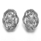 Diamond Stud Earrings 925 de Zilveren van de de Oorringenwerveling van CZ Witte Ronde Klem