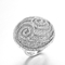 De Gevormde Ringen 13.8g Sterling Silver Engraved Ring van zirkoonmensen Zilver