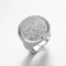 6.8g Sterling Silver Open Circle Ring-Schijf Tiffany Interlocking Circles Ring