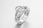 Hart Clasped 925 Zilveren de Ringen10.79g Pandora Heart Ring Clear Cubic Zirconiumdioxyde Sterling Silver van CZ