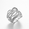 Hart Clasped 925 Zilveren de Ringen10.79g Pandora Heart Ring Clear Cubic Zirconiumdioxyde Sterling Silver van CZ
