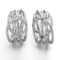Structuur 925 de Zilveren Oorringen Vivienne Westwood Earrings van het strookmozaïek van CZ