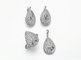 De brieven sneden Zilver 925 Juwelen Vastgestelde Dames Sterling Silver Conch Earrings