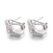 het AMERIKAANSE CLUB VAN AUTOMOBILISTEN van 3.88g 925 Sterling Silver Hoop Earrings 2mm Oorringen van de Zirkoonnagel
