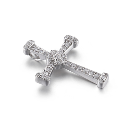 De anti-allergische Witte Dwarstegenhanger voor Vrouwenzilver plateerde 1.5mm