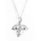 925 Sterling Silver Leaf Shape Pendant PVD Plateren Tiffany Pendant Necklace