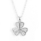 925 Sterling Silver Leaf Shape Pendant PVD Plateren Tiffany Pendant Necklace