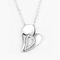 Het Zirkoon van Telesthesiasterling silver double heart necklace