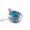 2.05g 925 de Zilveren van de Halsbandcharmes van de Halfedelsteentegenhanger Ovale Blauwe Saffier