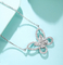 het Gouden Diamond Necklace 3.8g Witgoud Diamond Butterfly Necklace van 0.45ct 18K