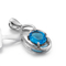 1.69g de beste Cirkels Sapphire Birthstone Necklace van Vriendensterling silver friendship pendants double