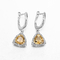 Gele 925 Zilveren Citroengele de Dalingsoorringen van Sterling Silver Gemstone Earrings 2.6g
