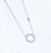 0.22ct 18K Gouden Diamond Necklace 12mm 1,8 Gram Open Cirkel Diamond Pendant