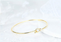 Gouden Diamond Bangle GDTC 18kt Gele Gouden de Armbandarmband van 0.07ct 18K