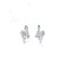 VERSUS Vorm van de Duidelijkheids18k de Gouden Diamond Earrings 2.4g 0.16ct Dubbele Geleide Pijl