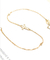 GDTC 18 Karat Gold Diamond Bracelet 0.13ct Diamond Cross Bracelet For Women ' S